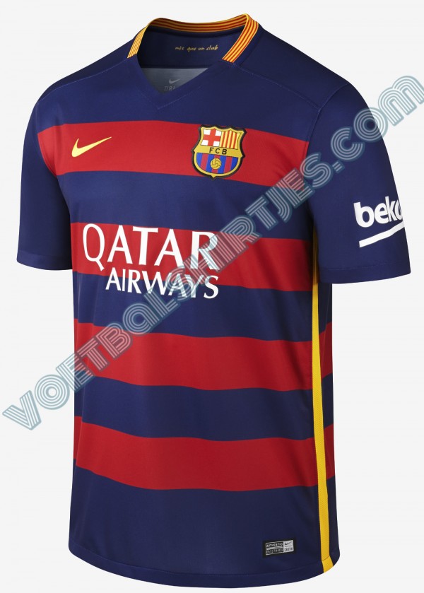 Verlichten fragment smal FC Barcelona thuisshirt 15/16 - Barcelona shirt 2016