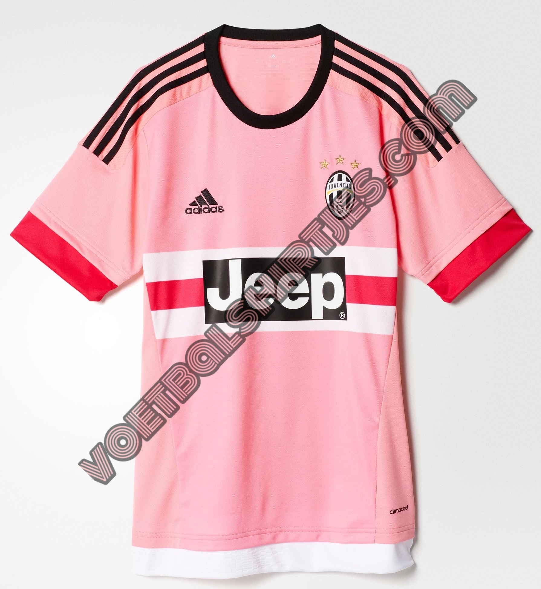 micro Poort Imitatie Juventus uitshirt 2016 - Juventus shirt roze 15/16